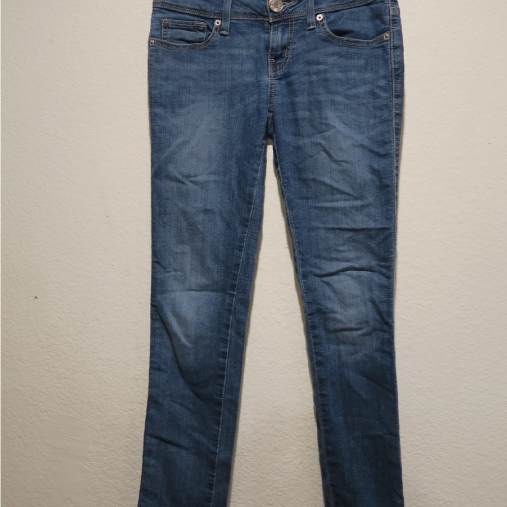 Guess Blue Skinny Jeans with Faded Wash